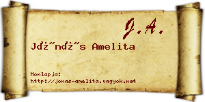Jónás Amelita névjegykártya