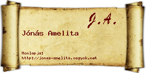Jónás Amelita névjegykártya