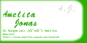 amelita jonas business card